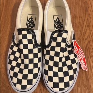 Vans Kids Slip-On Sneakers - Black and Cream Checkered *BRAND NEW*